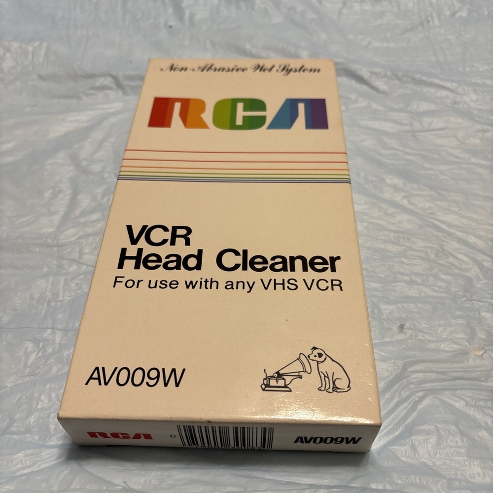 Vintage RCA VHS VCR Head Cleaner AV009W Non-Abrasive Wet System
